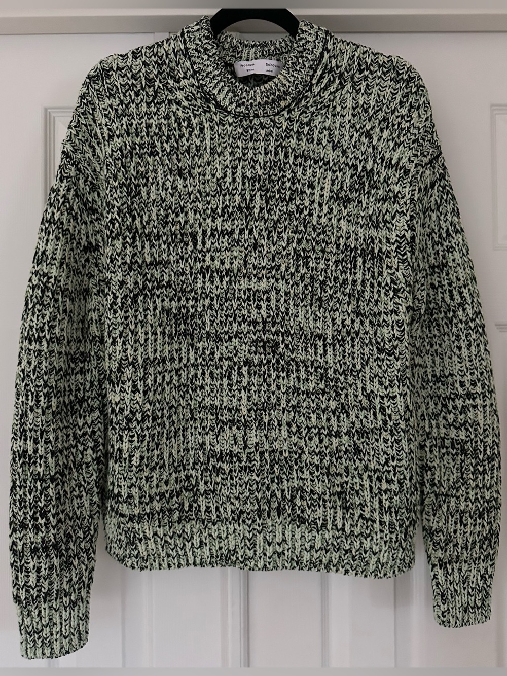 Proenza Schouler White Label Space-Dye Marled Knit Crewneck Sweater size small